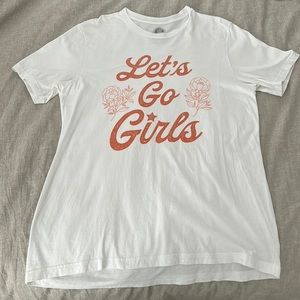 Let’s Go Girls White Short Sleeve T-Shirt
